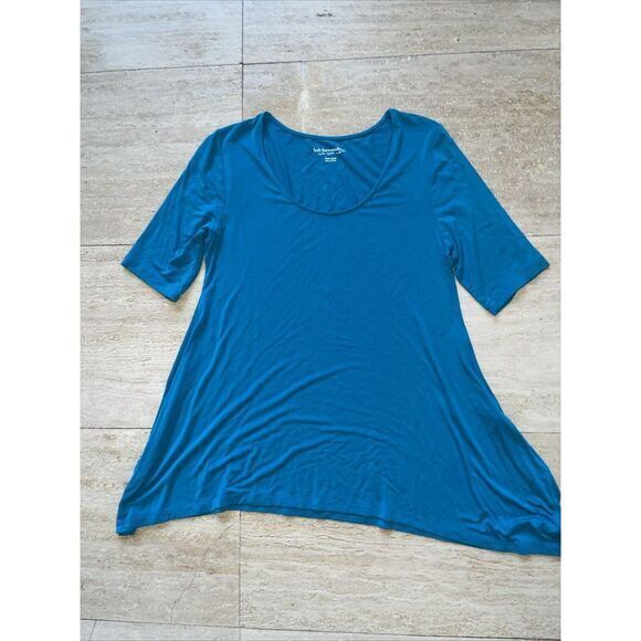 Soft Surroundings Tops - Soft Surroundings Womens Teal Blue Short Sleeve‎ T-Shirt PS